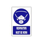 Respirators Must Be Worn Safety Sign MV002A