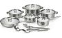 Set Of 15 Pieces Heavy Bottom Stainless Steel Cookware