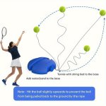 High-elasticity Tennis Trainer Set With Bouncing Ball & Practice Rope - Indoor outdoor Self-study Training Aid For Beginners Sin