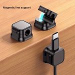 10PCS Magnetic Cable Organizers - No-drill Adhesive Cord Holders For Desk & Car Sleek Charging Cable Management Clips