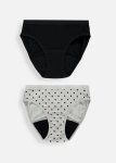 Cotton Rich Period Bikinis 2 Pack