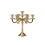 Candle Holder Gold 30CM - 5 Arm - Straight Base