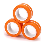 Magnetic Fidget Rings Pack Of 3 - Orange