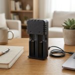 Dual Slot USB Battery Charger - Fast & Convenient Power