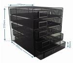 M750 Wire Mesh Metal 5-DRAWER Filing System - Black