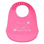 Waterproof Soft Silicone Baby Bib - Pink