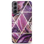 Geometric Fashionable Marble Design Phone Cover For Samsung S21