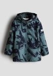 Water-resistant Softshell Jacket - Turquoise dinosaurs