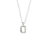 Rectangle Disc Charm In Silver