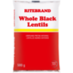 Whole Black Lentils 500G