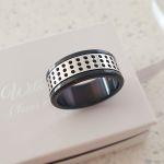 Jarrod Men's Stainless Steel Spinner Band Ring - Size 10
