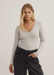 V Neck Long Sleeve Top