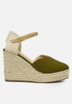 VENDETTA1 Espadrille Wedge - Olive