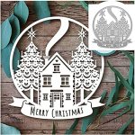 Xmyxcraft Merry Christmas Ball Metal Die Cuts House Tree Crystal Ball Decoration Cutting Dies Cut Stencils For Diy Scrapbooking