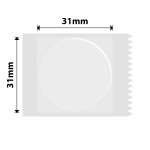 NB224 - - B1 B21 B3S B4 - 31X31MM - 210 Transparent Round Labels