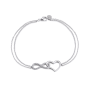 Sterling Silver Infinity Heart Bracelet