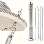 5PCS Faux Leather Sewing Awl Set With Replaceable Heads - Multifunctional Shoe Repair & Diy Craft Tool Kit Metal Stitching Needl