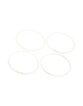 Silver Textured Bangles 4-PACK
