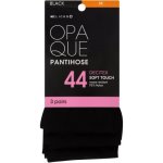 Clicks Opaque Pantihose 44D Soft Touch Black Meduim 3 Pack