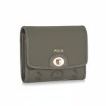 Polo Luna Medium Trifold Purse - Mushroom