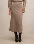 Cora Knitted A-line Skirt - XL Soft Mocha Co Ord