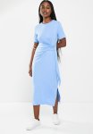 Tommy Hilfiger Vis ea Crew Neck Knot Midi Drs Short Sleeve - Vessel Blue