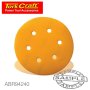 Goldair Gold Disc 50 Pieces 240 Grit 150MM X 6+1 Holes Hook And Loop