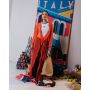 Mesh Kimono With Frill Detail In Orange - 2XL