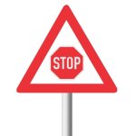 Traffic Control Stop Ahead Road Sign W302