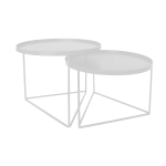 Michael & James Coffee Table Set - White Textured
