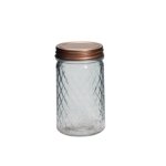 Pineapple Pattern Jar W copper Lid 310 Ml