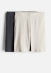2-PACK Cycling Shorts - Light Beige Dark Grey