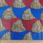 Wax Printed Piece Sphere Red&navy: 480CMX112CM