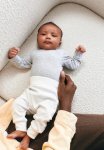2 Pack Adjustable-fit Long-sleeved Bodysuits - Grey Marl & White