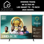 Hisense 75A6Q 4K Uhd LED Smart Tv - 75 Inch 2025 Model