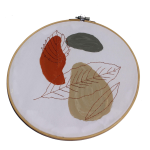 Three Leaf Embroidery Hoop