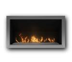Signature Bio Fuel Fireplace Built-in - Grand XL Burner Black Box & Steel Frame