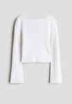 Ribbed Jumper - White