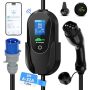 Afyeev 7.2KW 5M Type 2 Charging Cable 6/8/10/13/16/20/24/32A Adjustable Current Charging Cable Type 2 Electric Car Type 2 Ev Cha