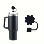 1PC Flower Shaped Food-grade Silicone Straw Cover Cap Dustproof Anti-contamination Fits 9-10MM Straws Easy To Clean Dishwasher S