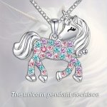 1PC Unicorn Pendant Necklace Colorful Shiny Charm Jewelry Cute Party Jewelry Holiday Birthday Christmas Halloween Gift For Women