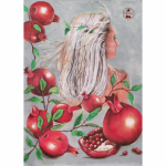 Printed Tea Net Pomegranate Face Small