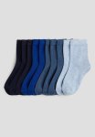 10 Pack Socks - Bright Blue & Pigeon Blue