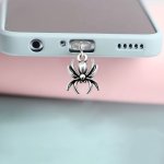 1PC Spider Phone Charging Port Dust Plug Pendant