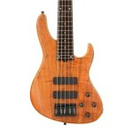 Metroline 24-FRET Modern 5-STRING Electric Bass Guitar – Natural Transparent Satin