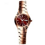 Retro Ladies' Quartz Rose Gold Watch Women's Watch With Dual Date Display