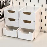 3-TIER Stackable Desk Drawer Organizer - Durable Plastic File Sorter For Office Supplies Jewelry And Cosmetics Storage - Sleek M