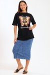 Ladies Printed Slogan Maxi T-shirts