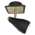 Oratore Matt Black And Satin Brass Spotlight 1 - 3 - TRIPLE 3