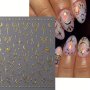 1PCS Golden Sun Moon And Star Nail Art Stickers - Self-adhesive Manicure Decoration With Native Style Pattern Sliders